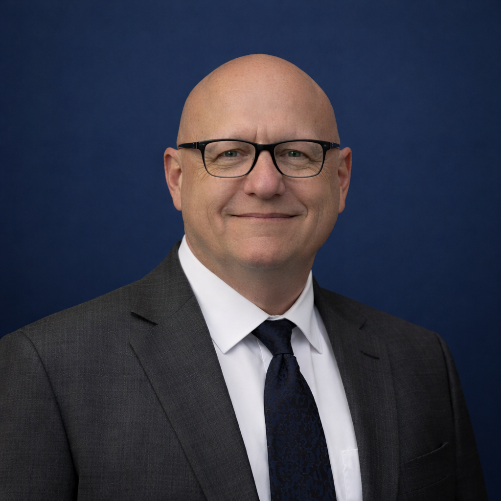 Confident professional headshot in suit